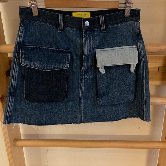 Marques Almeida x Everlane collab Denim patchwork mini skirt - Picture 6 of 7